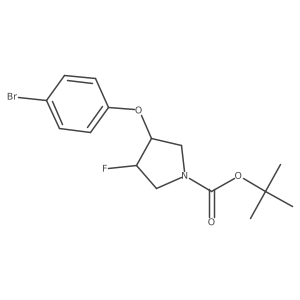 Tert-butyl 3-(4-bromophenoxy)-4-fluoropyrrolidine-1-carboxylate Structure