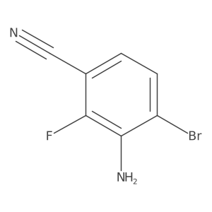 3-Amino-4-bromo-2-fluorobenzonitrile结构式