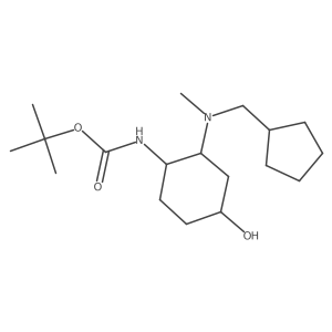 tert-butyl N-{2-[(cyclopentylmethyl)(methyl)amino]-4-hydroxycyclohexyl}carbamate Structure