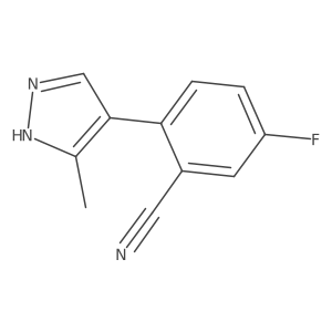 5-fluoro-2-(3-methyl-1H-pyrazol-4-yl)benzonitrile结构式