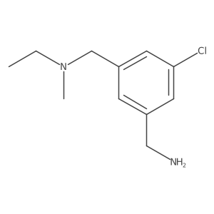(3-Chloro-5-{[ethyl(methyl)amino]methyl}phenyl)methanamine结构式