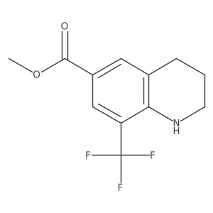 Methyl 8-(trifluoromethyl)-1,2,3,4-tetrahydroquinoline-6-carboxylate结构式