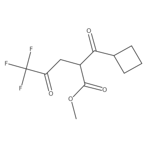 Methyl 2-cyclobutanecarbonyl-5,5,5-trifluoro-4-oxopentanoate Structure