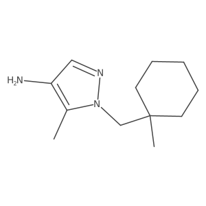 5-methyl-1-[(1-methylcyclohexyl)methyl]-1H-pyrazol-4-amine结构式