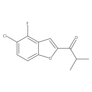 1-(5-Chloro-4-fluoro-1-benzofuran-2-yl)-2-methylpropan-1-one结构式