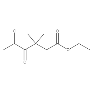 Ethyl 5-chloro-3,3-dimethyl-4-oxohexanoate结构式