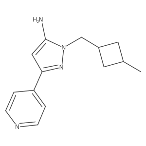 1-[(3-methylcyclobutyl)methyl]-3-(pyridin-4-yl)-1H-pyrazol-5-amine Structure