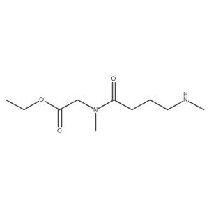 ethyl 2-[N-methyl-4-(methylamino)butanamido]acetate结构式