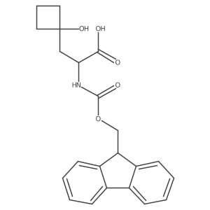 2-({[(9H-fluoren-9-yl)methoxy]carbonyl}amino)-3-(1-hydroxycyclobutyl)propanoic acid结构式