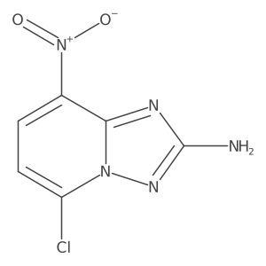 2-Amino-5-chloro-8-nitro-[1,2,4]triazolo[1,5-a]pyridine结构式
