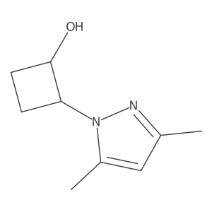 trans-2-(3,5-dimethyl-1H-pyrazol-1-yl)cyclobutan-1-ol Structure