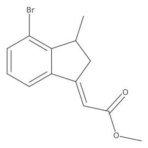 methyl 2-[(1Z)-4-bromo-3-methyl-2,3-dihydro-1H-inden-1-ylidene]acetate Structure