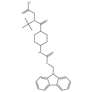 2-{N-tert-butyl-1-[4-({[(9H-fluoren-9-yl)methoxy]carbonyl}amino)cyclohexyl]formamido}acetic acid结构式