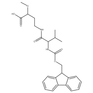 4-[(2S)-2-({[(9H-fluoren-9-yl)methoxy]carbonyl}amino)-3-methylbutanamido]-2-methoxybutanoic acid Structure