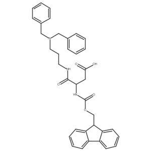 3-{[3-(dibenzylamino)propyl]carbamoyl}-3-({[(9H-fluoren-9-yl)methoxy]carbonyl}amino)propanoic acid结构式