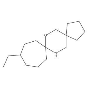 11-Ethyl-7-oxa-15-azadispiro[4.2.6^{8}.2^{5}]hexadecane结构式