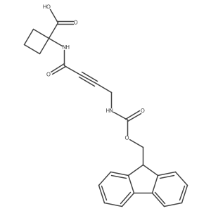 1-[4-({[(9H-fluoren-9-yl)methoxy]carbonyl}amino)but-2-ynamido]cyclobutane-1-carboxylic acid结构式