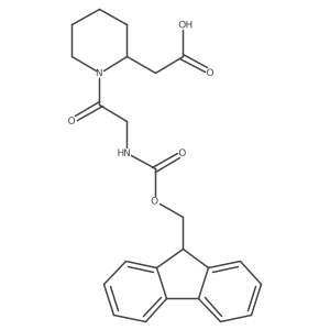 2-{1-[2-({[(9H-fluoren-9-yl)methoxy]carbonyl}amino)acetyl]piperidin-2-yl}acetic acid结构式