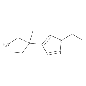 2-(1-ethyl-1H-pyrazol-4-yl)-2-methylbutan-1-amine Structure