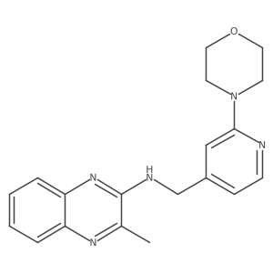 Cc1nc2ccccc2nc1NCc1ccnc(N2CCOCC2)c1结构式