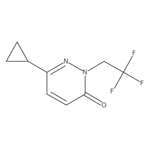 6-Cyclopropyl-2-(2,2,2-trifluoroethyl)-2,3-dihydropyridazin-3-one Structure