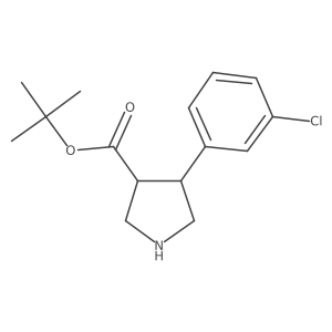 rac-tert-butyl (3R,4S)-4-(3-chlorophenyl)pyrrolidine-3-carboxylate Structure