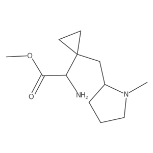Methyl 2-amino-2-{1-[(1-methylpyrrolidin-2-yl)methyl]cyclopropyl}acetate结构式