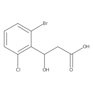 3-(2-Bromo-6-chlorophenyl)-3-hydroxypropanoic acid Structure