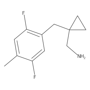 {1-[(2,5-Difluoro-4-methylphenyl)methyl]cyclopropyl}methanamine Structure