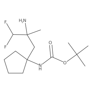 tert-butyl N-[1-(2-amino-3,3-difluoro-2-methylpropyl)cyclopentyl]carbamate结构式