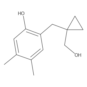 2-{[1-(Hydroxymethyl)cyclopropyl]methyl}-4,5-dimethylphenol结构式