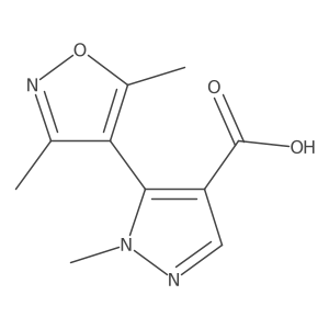 5-(dimethyl-1,2-oxazol-4-yl)-1-methyl-1H-pyrazole-4-carboxylic acid Structure