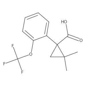 2,2-Dimethyl-1-[2-(trifluoromethoxy)phenyl]cyclopropane-1-carboxylic acid Structure