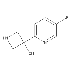 3-(5-Fluoropyridin-2-yl)azetidin-3-ol结构式