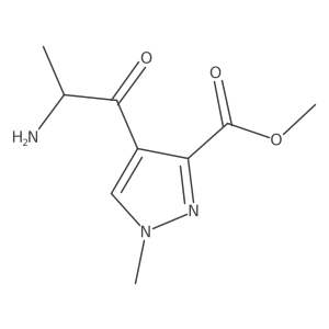 methyl 4-(2-aminopropanoyl)-1-methyl-1H-pyrazole-3-carboxylate结构式
