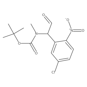 tert-butyl N-[1-(5-chloro-2-nitrophenyl)-2-oxoethyl]-N-methylcarbamate Structure