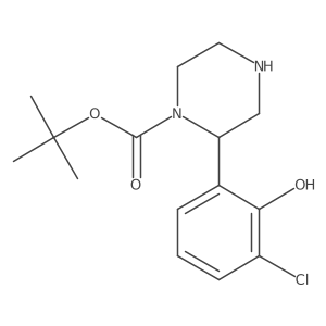 Tert-butyl 2-(3-chloro-2-hydroxyphenyl)piperazine-1-carboxylate Structure