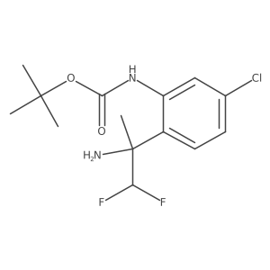 tert-butyl N-[2-(2-amino-1,1-difluoropropan-2-yl)-5-chlorophenyl]carbamate结构式
