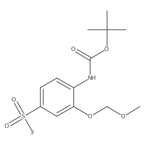 tert-butyl N-[4-(fluorosulfonyl)-2-(methoxymethoxy)phenyl]carbamate结构式