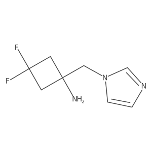 3,3-difluoro-1-[(1H-imidazol-1-yl)methyl]cyclobutan-1-amine结构式