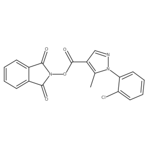 1,3-dioxo-2,3-dihydro-1H-isoindol-2-yl 1-(2-chlorophenyl)-5-methyl-1H-pyrazole-4-carboxylate Structure