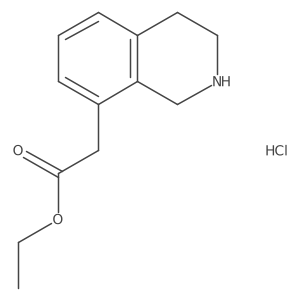 Ethyl 2-(1,2,3,4-tetrahydroisoquinolin-8-yl)acetate hydrochloride结构式