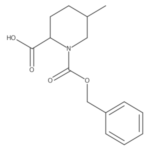 (2R,5R)-5-Methyl-1-phenylmethoxycarbonylpiperidine-2-carboxylic acid Structure