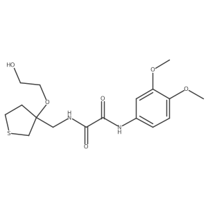 N'-(3,4-dimethoxyphenyl)-N-{[3-(2-hydroxyethoxy)thiolan-3-yl]methyl}ethanediamide结构式