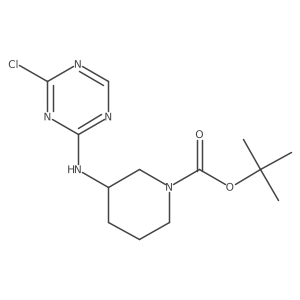 Tert-butyl 3-[(4-chloro-1,3,5-triazin-2-yl)amino]piperidine-1-carboxylate结构式