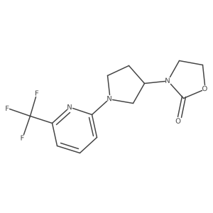 3-[1-[6-(Trifluoromethyl)pyridin-2-yl]pyrrolidin-3-yl]-1,3-oxazolidin-2-one Structure