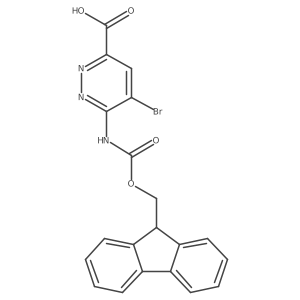 5-bromo-6-({[(9H-fluoren-9-yl)methoxy]carbonyl}amino)pyridazine-3-carboxylic acid Structure