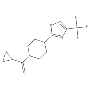 Oxiran-2-yl-[4-[4-(trifluoromethyl)-1,3-thiazol-2-yl]piperidin-1-yl]methanone Structure