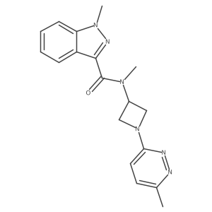 N,1-dimethyl-N-[1-(6-methylpyridazin-3-yl)azetidin-3-yl]-1H-indazole-3-carboxamide结构式