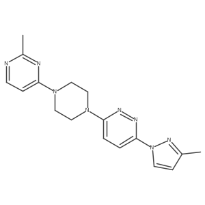 3-(3-methyl-1H-pyrazol-1-yl)-6-[4-(2-methylpyrimidin-4-yl)piperazin-1-yl]pyridazine结构式